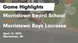 Morristown Beard School vs Morristown  Boys Lacrosse Game Highlights - April 12, 2024