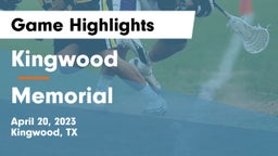 Kingwood  vs Memorial   Game Highlights - April 20, 2023