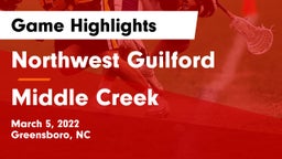 Northwest Guilford  vs Middle Creek Game Highlights - March 5, 2022