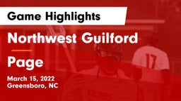 Northwest Guilford  vs Page Game Highlights - March 15, 2022