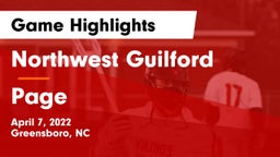 Northwest Guilford  vs Page Game Highlights - April 7, 2022