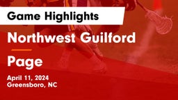 Northwest Guilford  vs Page  Game Highlights - April 11, 2024