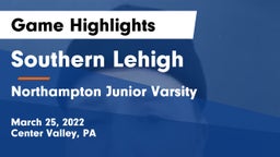 Southern Lehigh  vs Northampton Junior Varsity Game Highlights - March 25, 2022