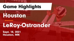 Houston  vs LeRoy-Ostrander  Game Highlights - Sept. 18, 2021