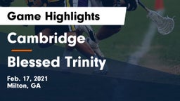 Cambridge  vs Blessed Trinity  Game Highlights - Feb. 17, 2021