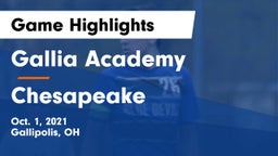 Gallia Academy vs Chesapeake  Game Highlights - Oct. 1, 2021