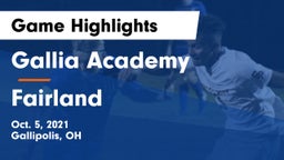 Gallia Academy vs Fairland  Game Highlights - Oct. 5, 2021