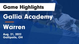 Gallia Academy vs Warren  Game Highlights - Aug. 21, 2022