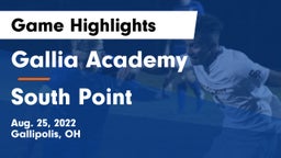 Gallia Academy vs South Point  Game Highlights - Aug. 25, 2022