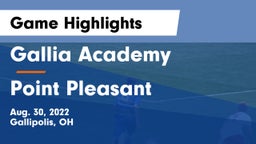 Gallia Academy vs Point Pleasant  Game Highlights - Aug. 30, 2022