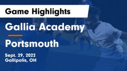 Gallia Academy vs Portsmouth  Game Highlights - Sept. 29, 2022