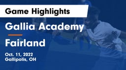 Gallia Academy vs Fairland  Game Highlights - Oct. 11, 2022