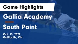 Gallia Academy vs South Point  Game Highlights - Oct. 13, 2022