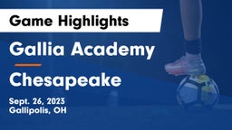 Gallia Academy vs Chesapeake  Game Highlights - Sept. 26, 2023