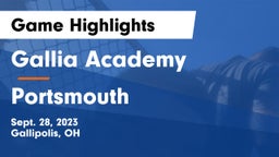 Gallia Academy vs Portsmouth  Game Highlights - Sept. 28, 2023