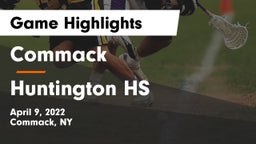 Commack  vs Huntington HS Game Highlights - April 9, 2022