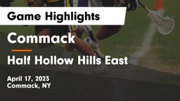 Commack  vs Half Hollow Hills East  Game Highlights - April 17, 2023