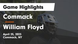 Commack  vs William Floyd  Game Highlights - April 25, 2023