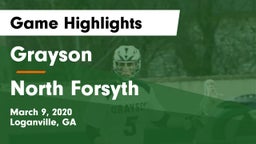 Grayson  vs North Forsyth  Game Highlights - March 9, 2020