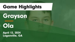 Grayson  vs Ola  Game Highlights - April 12, 2024