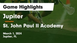Jupiter  vs St. John Paul II Academy Game Highlights - March 1, 2024