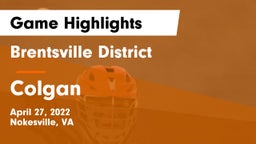 Brentsville District  vs Colgan  Game Highlights - April 27, 2022