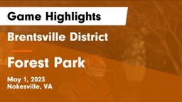 Brentsville District  vs Forest Park  Game Highlights - May 1, 2023