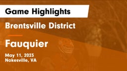Brentsville District  vs Fauquier  Game Highlights - May 11, 2023