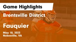 Brentsville District  vs Fauquier  Game Highlights - May 18, 2023