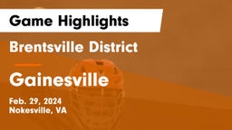 Brentsville District  vs Gainesville  Game Highlights - Feb. 29, 2024