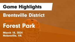 Brentsville District  vs Forest Park  Game Highlights - March 18, 2024