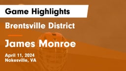 Brentsville District  vs James Monroe  Game Highlights - April 11, 2024