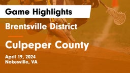 Brentsville District  vs Culpeper County Game Highlights - April 19, 2024