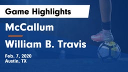 McCallum  vs William B. Travis  Game Highlights - Feb. 7, 2020
