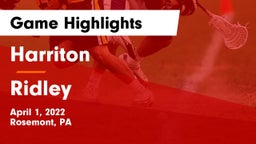 Harriton  vs Ridley  Game Highlights - April 1, 2022