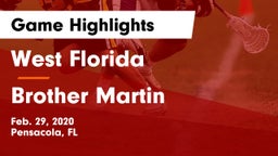 West Florida  vs Brother Martin  Game Highlights - Feb. 29, 2020
