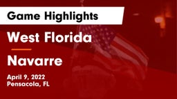 West Florida  vs Navarre Game Highlights - April 9, 2022