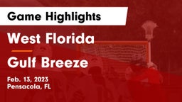 West Florida  vs Gulf Breeze  Game Highlights - Feb. 13, 2023