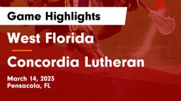 West Florida  vs Concordia Lutheran  Game Highlights - March 14, 2023