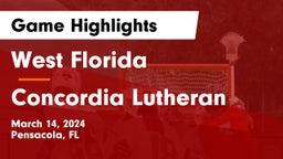 West Florida  vs Concordia Lutheran  Game Highlights - March 14, 2024
