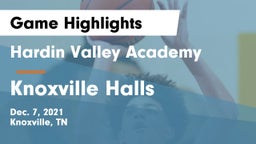 Hardin Valley Academy vs Knoxville Halls  Game Highlights - Dec. 7, 2021