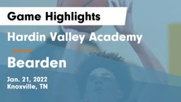 Hardin Valley Academy vs Bearden  Game Highlights - Jan. 21, 2022