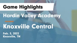 Hardin Valley Academy vs Knoxville Central  Game Highlights - Feb. 3, 2022
