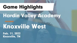 Hardin Valley Academy vs Knoxville West  Game Highlights - Feb. 11, 2022