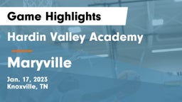 Hardin Valley Academy vs Maryville  Game Highlights - Jan. 17, 2023