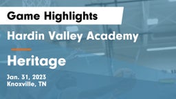 Hardin Valley Academy vs Heritage  Game Highlights - Jan. 31, 2023