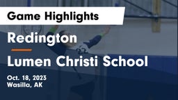 Redington  vs Lumen Christi School Game Highlights - Oct. 18, 2023
