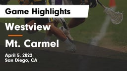 Westview  vs Mt. Carmel  Game Highlights - April 5, 2022