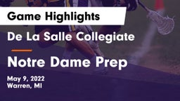 De La Salle Collegiate vs Notre Dame Prep  Game Highlights - May 9, 2022