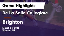 De La Salle Collegiate vs Brighton  Game Highlights - March 24, 2023